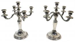 705 - PAREJA DE CANDELABROS MEDIADOS DEL SIGLO XX
