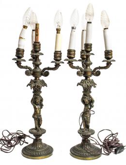 1416 - PAREJA DE CANDELABROS DE PPS. DEL S.XX