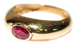 77 - ANILLO BOMBÉ CON RUBÍ
