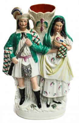438 - "DAMA Y CABALLERO" EN CERÁMICA STAFFORD