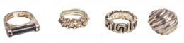 145 - LOTE VARIADO DE ANILLOS EN PLATA