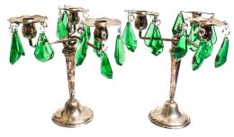 1091 - PAREJA DE CANDELABROS EN PLATA