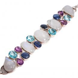 161 - PULSERA CON PIEDRAS COLOR