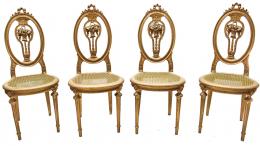 326 - CONJUNTO DE SILLAS ESTILO LOUIS XVI