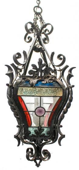 205 - FAROL DE EXTERIOR Y APLIQUE EN HIERRO