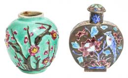 1284 - PERFUMERO Y JARRÓN CHINO DEL SIGLO XIX