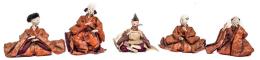 417 - CINCO FIGURAS DEL HINA NINGIÔ DEL S.XIX