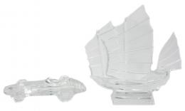 54 - DOS FIGURAS EN CRISTAL FIRMADAS