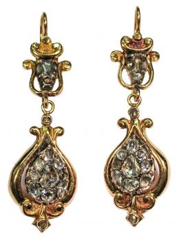 148 - PENDIENTES CON DIAMANTES DEL S.XIX