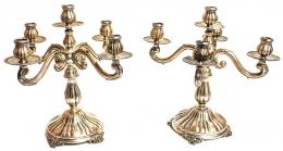 1001 - PAREJA DE CANDELABROS DE PLATA