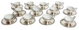 734 - JUEGO DE TAZAS DE CAFÉ CON SU PLATO