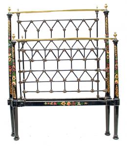 286 - CAMA EN HIERRO ESMALTADO