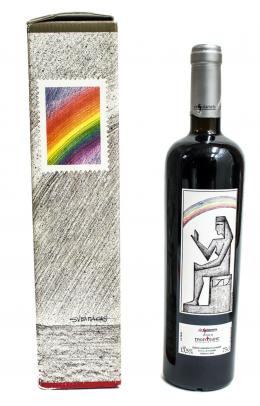 1461 - BOTELLA DE VINO CON ETIQUETA DE SUBIRACHS