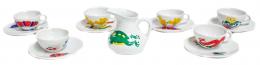 196 - JUEGO DE CAFÉ EN PORCELANA