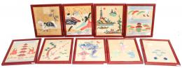 490 - COLECCIÓN DE PEQUEÑAS PINTURAS JAPONESAS