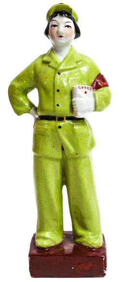 507 - FIGURA MAOÍSTA EN  PORCELANA "MILITANTE"
