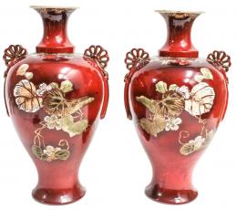 471 - PAREJA DE JARRONES JAPONESES