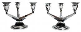 1044 - PAREJA DE CANDELABROS ART DECÓ