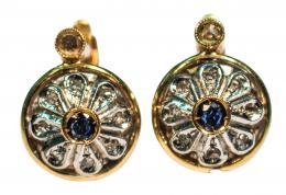146 - PENDIENTES CON BRILLANTES Y ZAFIROS
