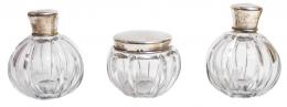 28 - CONJUNTO DE TOCADOR EN CRISTAL Y PLATA