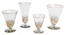 25 - CONJUNTO DE COPAS EN CRISTAL ART DECÓ