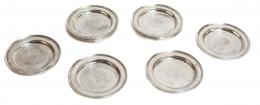 781 - CONJUNTO DE 12 PLATOS PANEROS EN PLATA