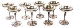 783 - CONJUNTO DE OCHO COPAS  EN PLATA