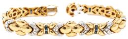 115 - PULSERA CON BRILLANTES Y ZAFIROS