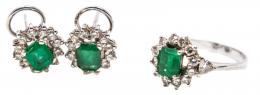 88 - CONJUNTO CON BRILLANTES Y ESMERALDAS