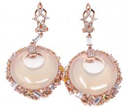 253 - PENDIENTES CON CUARZO ROSA