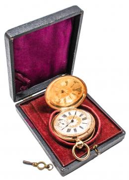 124 - RELOJ DE BOLSILLO EN ORO INGLÉS