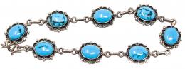 119 - PULSERA DE PLATA Y TURQUENITAS