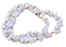 83 - COLLAR CON FRAGMENTOS DE ÁGATA AZUL