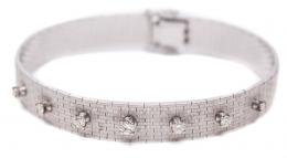 1442 - PULSERA ANCHA CON BRILLANTES AÑOS 60