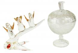 23 - FIGURA Y BOMBONERA EN CRISTAL