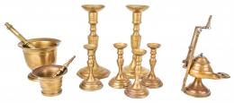 1413 - LOTE VARIADO EN BRONCE Y METAL
