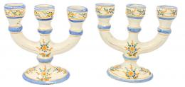 1038 - LOTE DE TRES CANDELABROS