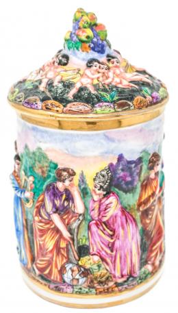 882 - TARRO EN PORCELANA ITALIANA
