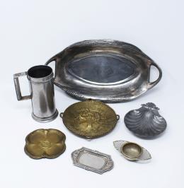 1032 - GRAN LOTE EN METAL PLATEADO
