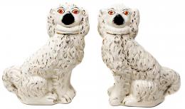 540 - PAREJA DE "PERROS" EN CERAMICA STAFFORD