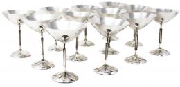 800 - CONJUNTO DOCE COPAS DE CAVA PLATA