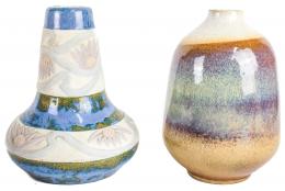 611 - DOS JARRONES EN CERAMICA