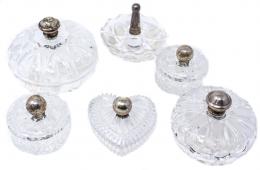 17 - LOTE CAJITAS Y PORTA ANILLOS EN CRISTAL