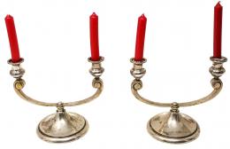 759 - PAREJA DE CANDELABROS EN PLATA