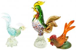 982 - DOS FIGURAS EN CRISTAL DE MURANO