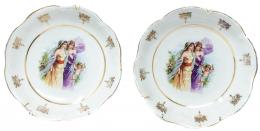 862 - PAREJA DE PLATOS DECORATIVOS