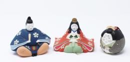 477 - TRES FIGURAS JAPONESAS
