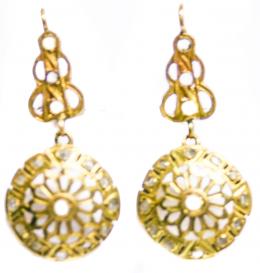 77 - PENDIENTES ORO DE MEDIADOS S.XX