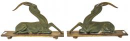 1000 - PAREJA DE FIGURAS EN BRONCE AÑOS 30