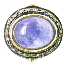 95 - ANILLO CON TANZANITA Y DIAMANTES